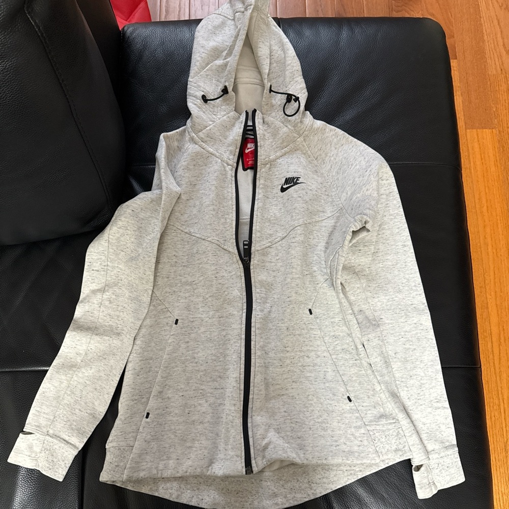 Nike Women's Light Gray Hooded Utility Jacket